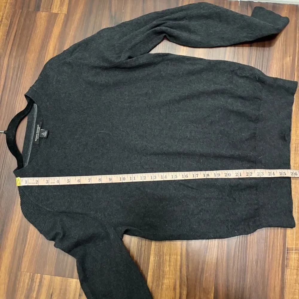 Banana Republic Men’s Small Dark Grey Cotton Cashmere Long Sleeve Sweater